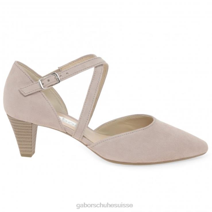 femmes daim rose antique SS22 chaussure VZ0VT28 Callow - escarpins modernes à brides croisées Gabor