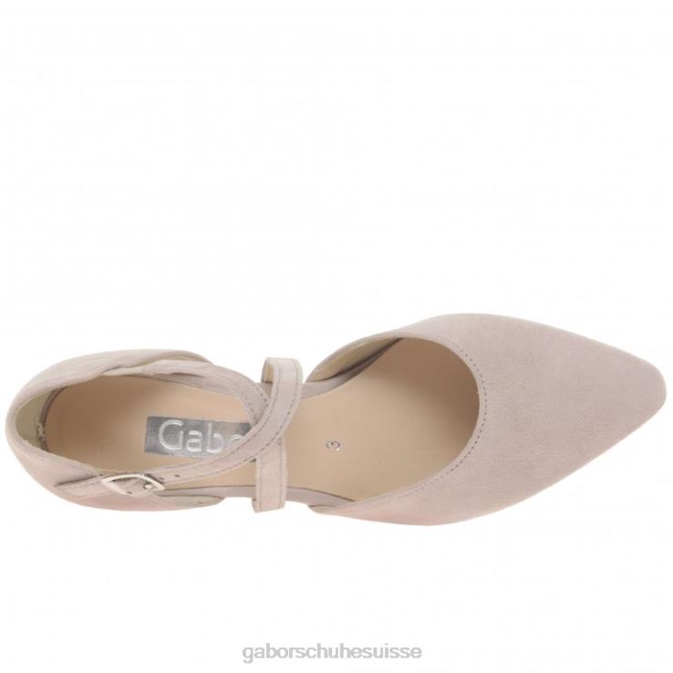 femmes daim rose antique SS22 chaussure VZ0VT28 Callow - escarpins modernes à brides croisées Gabor