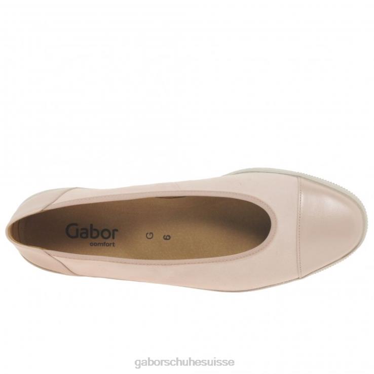 femmes daim rose clair chaussure VZ0VT117 escarpins à talons bas avec accents verni pétunia Gabor