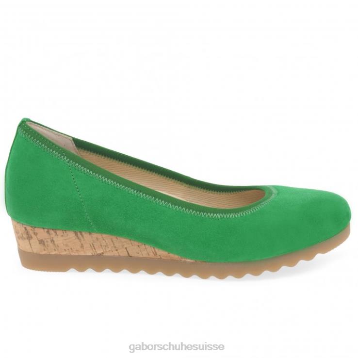 femmes daim vert chaussure VZ0VT119 chaussures à talons compensés epworth Gabor
