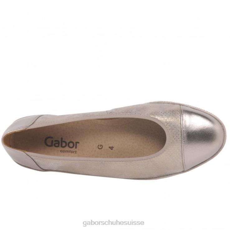 femmes impression cadre/point chaussure VZ0VT115 escarpins à talons bas avec accents verni pétunia Gabor