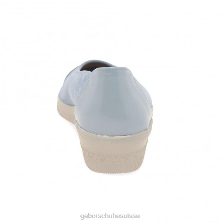 femmes lagune daim/vernis chaussure VZ0VT118 escarpins à talons bas avec accents verni pétunia Gabor