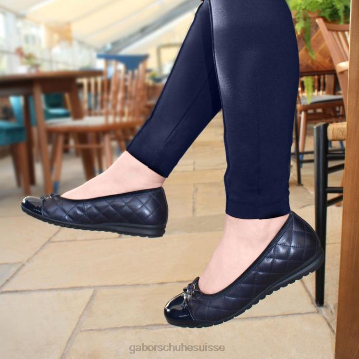 femmes marine/brevet chaussure VZ0VT13 ballerines perce-neige Gabor