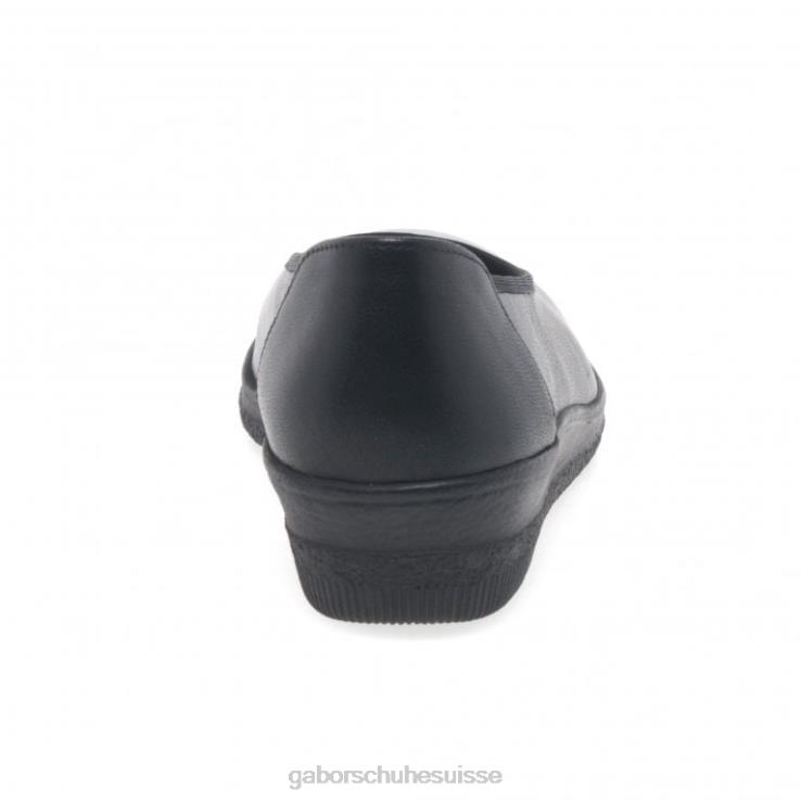 femmes noir chaussure VZ0VT100 ballerines pointure large en piqué Gabor