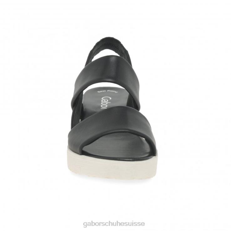 femmes noir chaussure VZ0VT168 sandales à talons compensés gavell Gabor