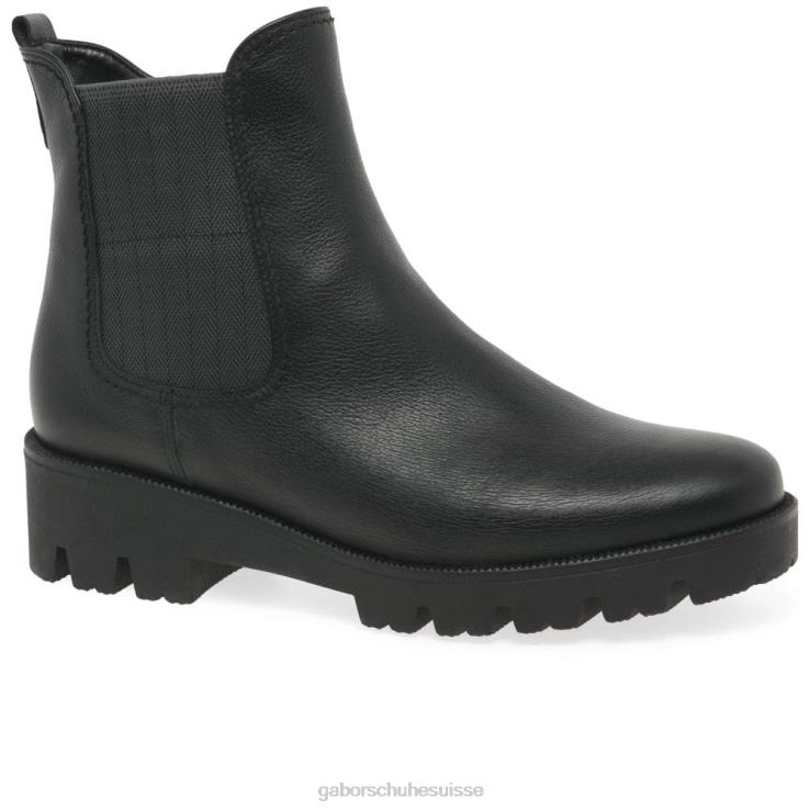 femmes noir chaussure VZ0VT213 bottines chelsea newport Gabor