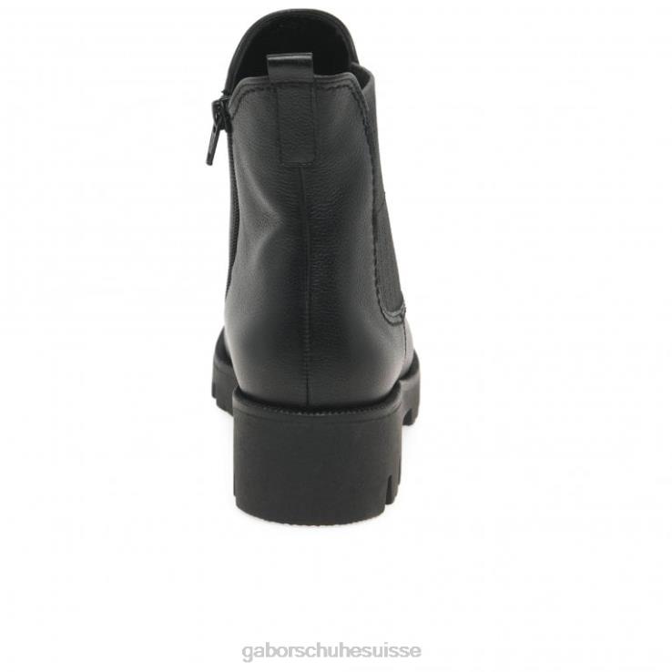 femmes noir chaussure VZ0VT213 bottines chelsea newport Gabor