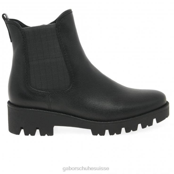 femmes noir chaussure VZ0VT213 bottines chelsea newport Gabor