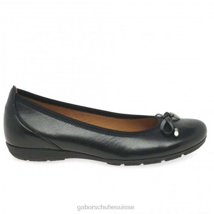 femmes noir chaussure VZ0VT22 ballerines à anneau Gabor