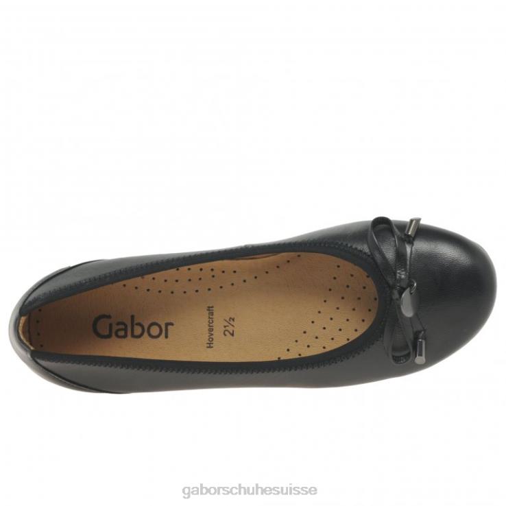femmes noir chaussure VZ0VT22 ballerines à anneau Gabor