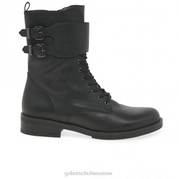 femmes noir chaussure VZ0VT237 bottes de motard arrière Gabor