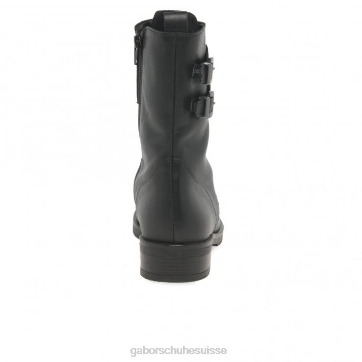 femmes noir chaussure VZ0VT237 bottes de motard arrière Gabor
