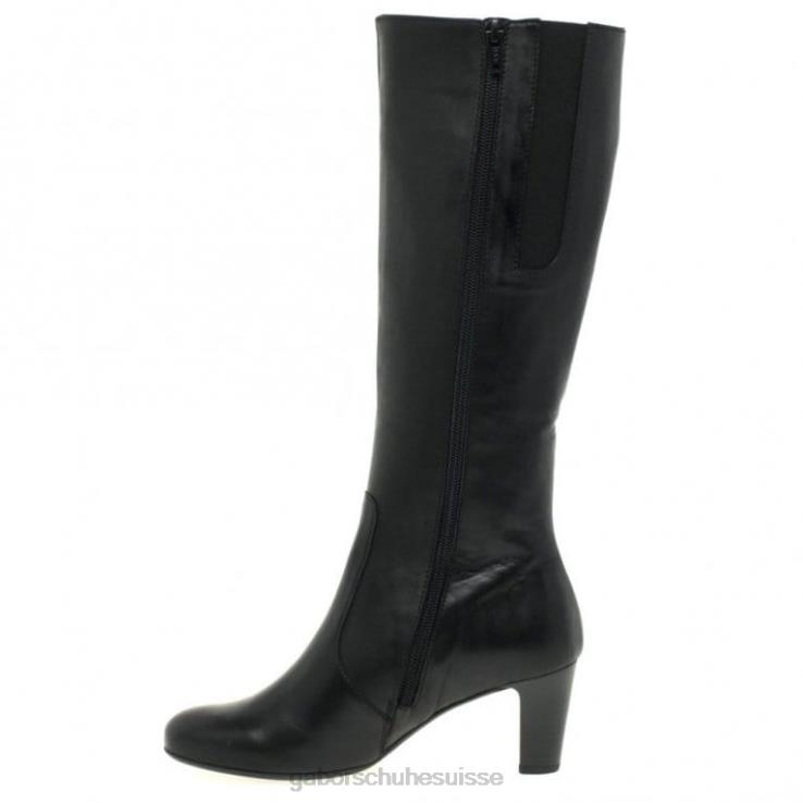 femmes noir chaussure VZ0VT271 peut-être des bottes hautes ajustées au genou Gabor