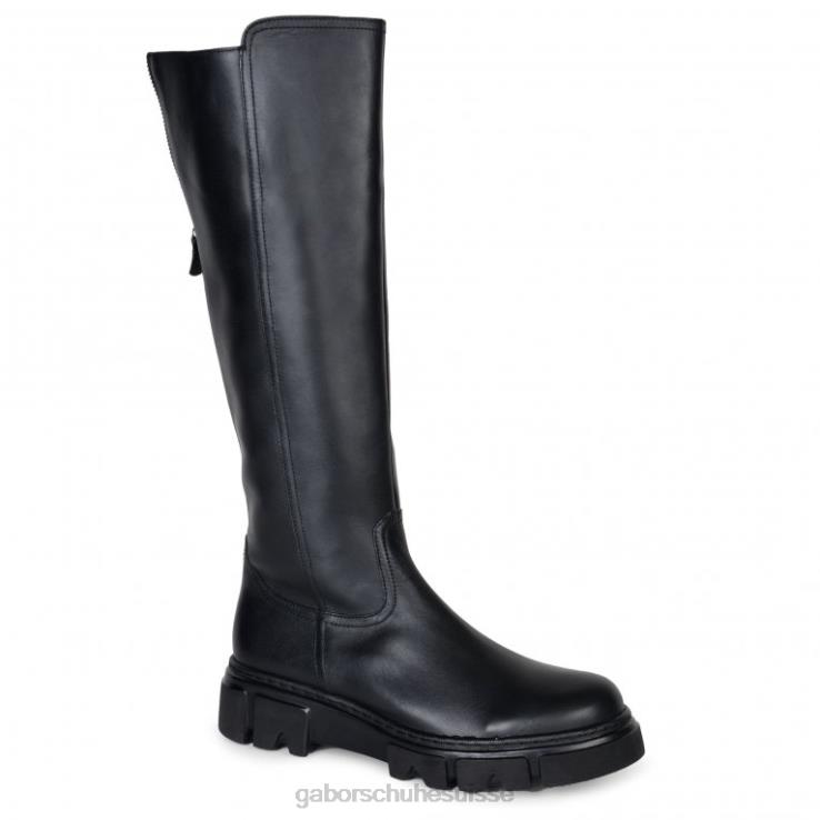 femmes noir chaussure VZ0VT273 bottes hauteur genou juan Gabor
