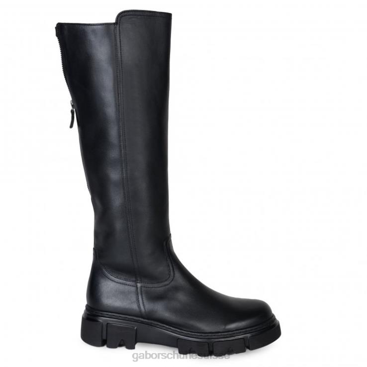 femmes noir chaussure VZ0VT273 bottes hauteur genou juan Gabor