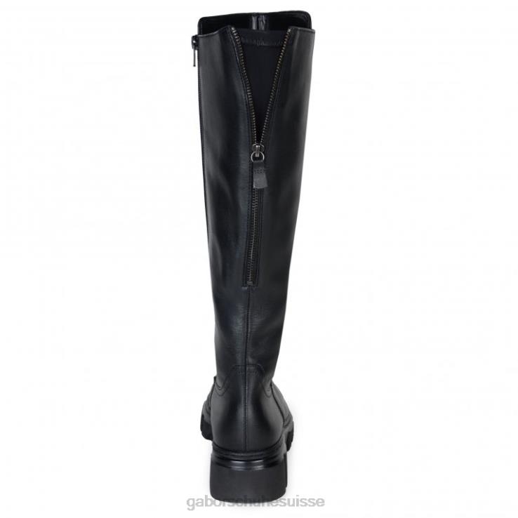 femmes noir chaussure VZ0VT273 bottes hauteur genou juan Gabor