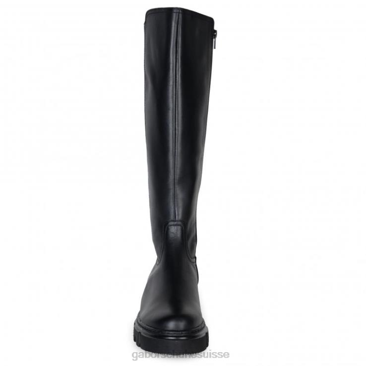 femmes noir chaussure VZ0VT273 bottes hauteur genou juan Gabor