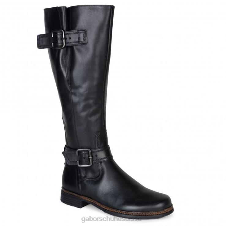 femmes noir chaussure VZ0VT275 bottes nevada (m) hauteur genou Gabor