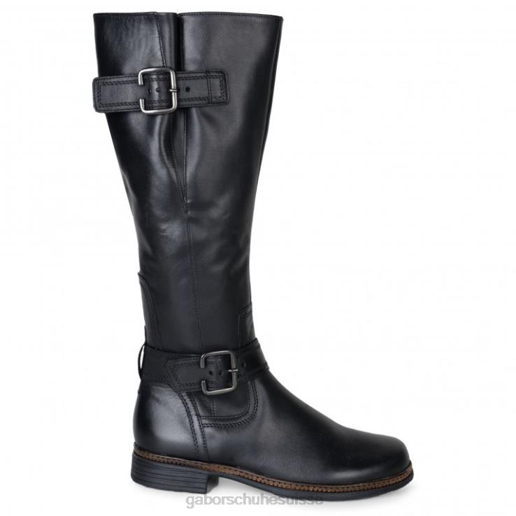 femmes noir chaussure VZ0VT275 bottes nevada (m) hauteur genou Gabor