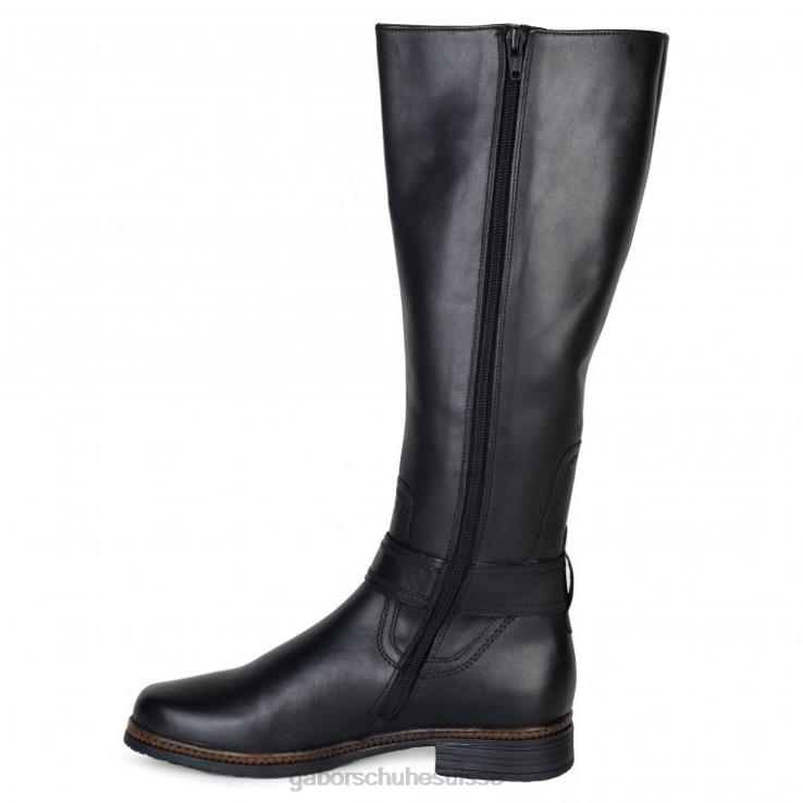 femmes noir chaussure VZ0VT275 bottes nevada (m) hauteur genou Gabor