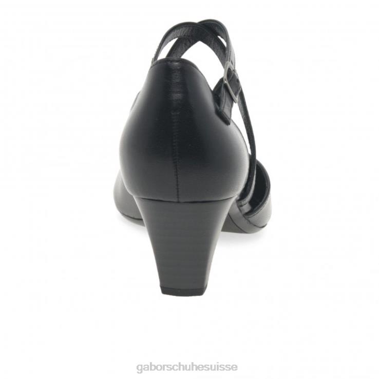 femmes noir chaussure VZ0VT30 Callow - escarpins modernes à brides croisées Gabor