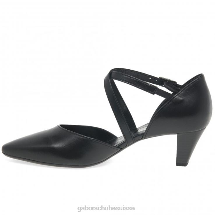 femmes noir chaussure VZ0VT30 Callow - escarpins modernes à brides croisées Gabor