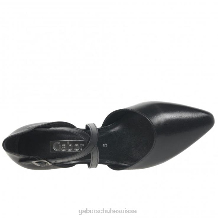 femmes noir chaussure VZ0VT30 Callow - escarpins modernes à brides croisées Gabor