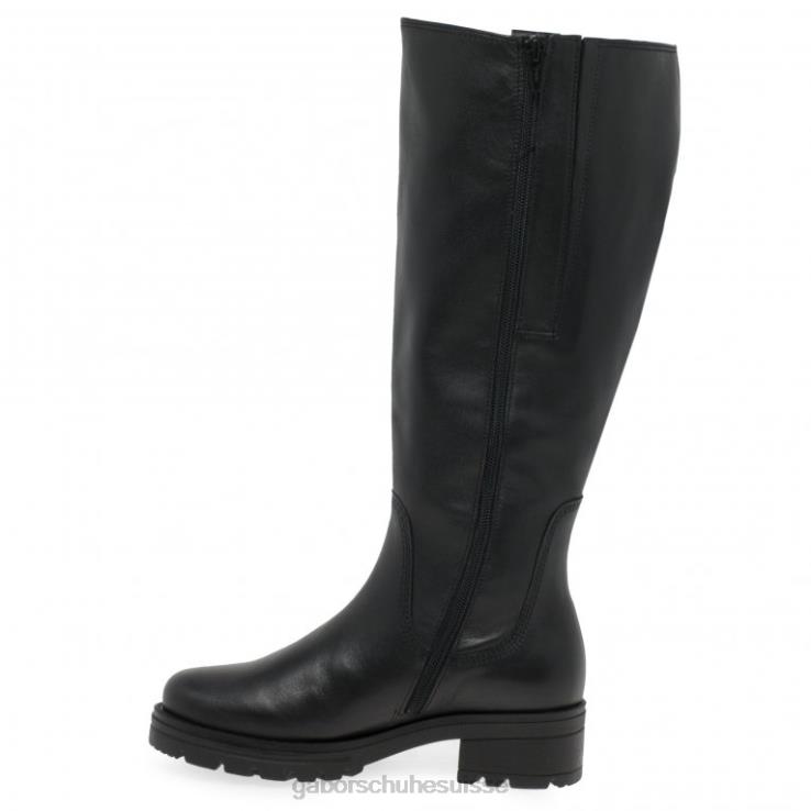femmes noir chaussure VZ0VT336 bottes hauteur genou sadberge xl Gabor