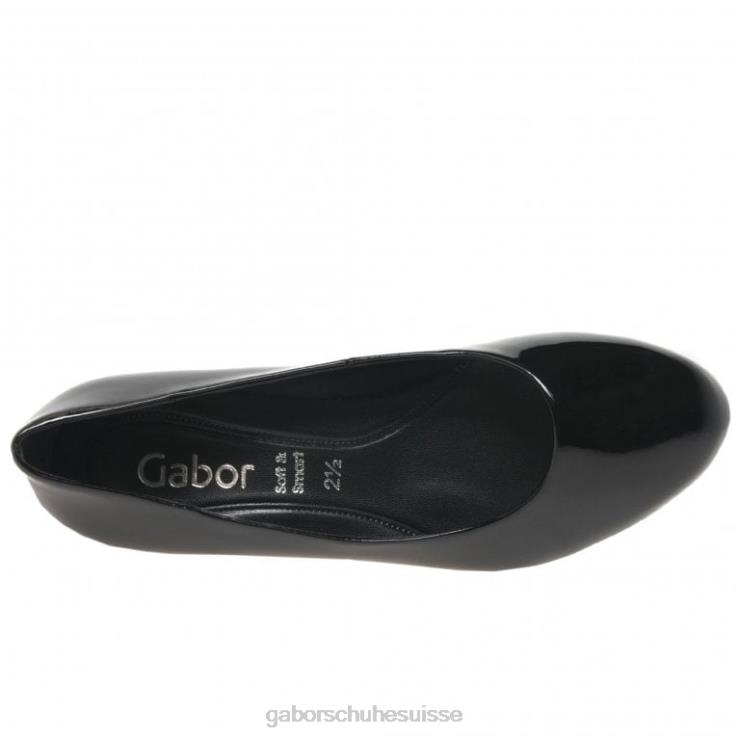 femmes noir vernis hi-tec chaussure VZ0VT317 escarpins nesta ii Gabor