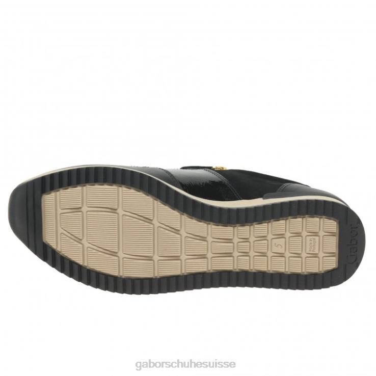 femmes noir/daim/vernis chaussure VZ0VT150 baskets décontractées lulea Gabor