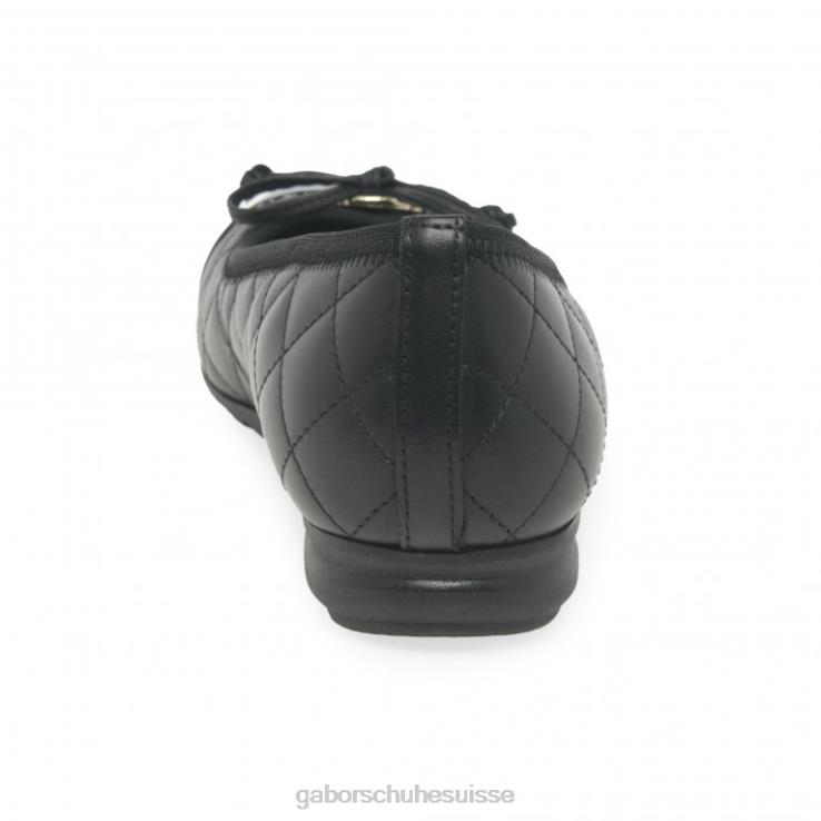femmes noir/vernis chaussure VZ0VT14 ballerines perce-neige Gabor