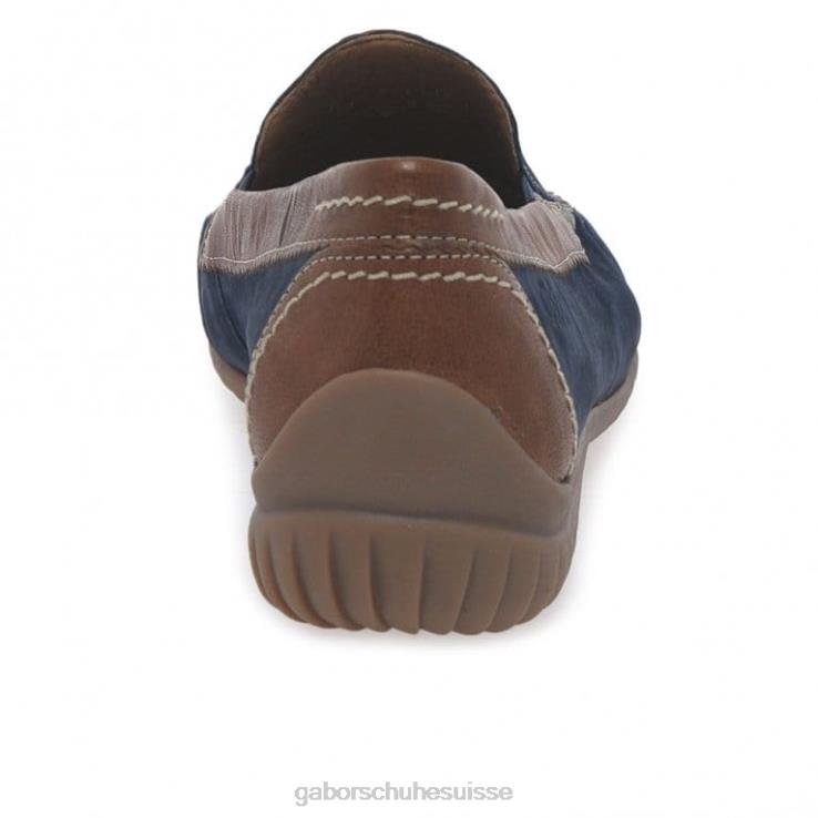 femmes nubuck bleu marine/beige chaussure VZ0VT319 mocassins sportifs californiens Gabor