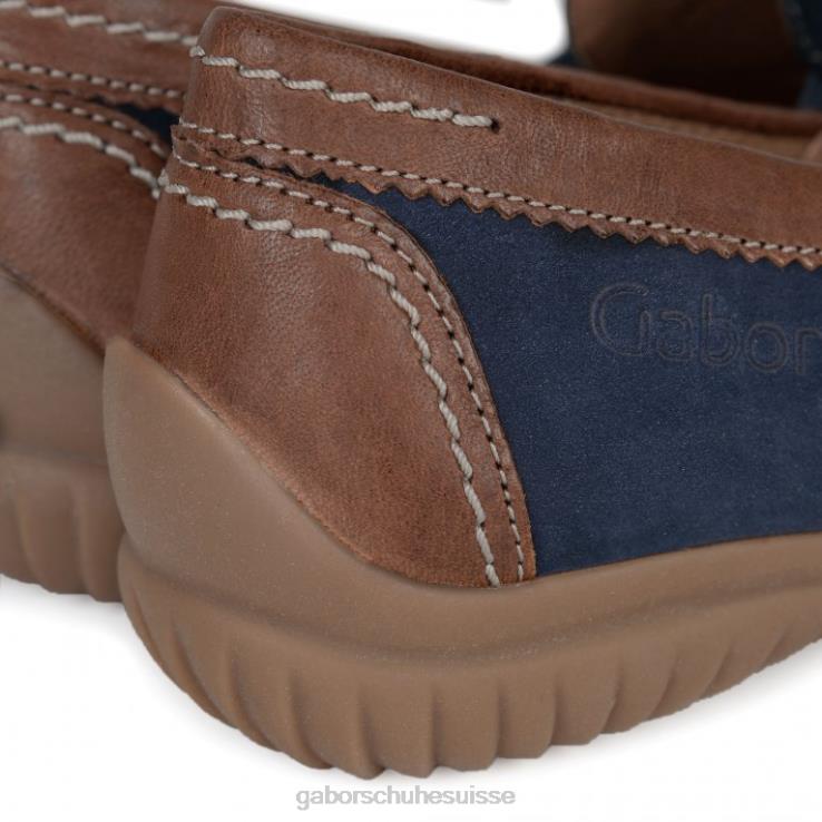 femmes nubuck bleu marine/beige chaussure VZ0VT319 mocassins sportifs californiens Gabor