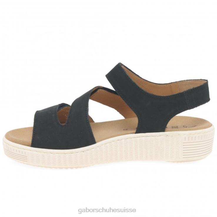 femmes nubuck bleu nuit chaussure VZ0VT170 sandales à soucis Gabor