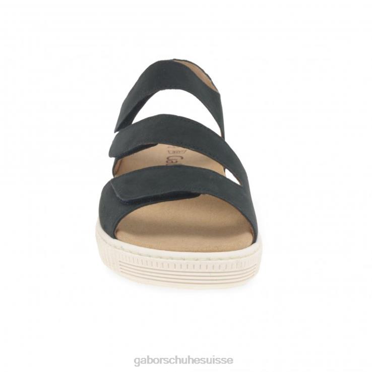 femmes nubuck bleu nuit chaussure VZ0VT170 sandales à soucis Gabor
