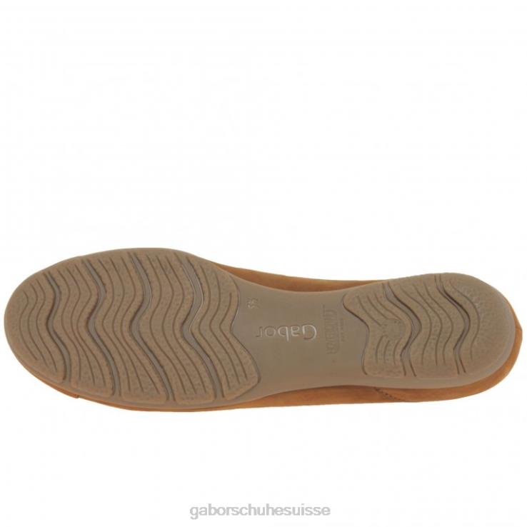 femmes nubuck cognac chaussure VZ0VT78 chaussures décontractées à volants et détails perforés Gabor