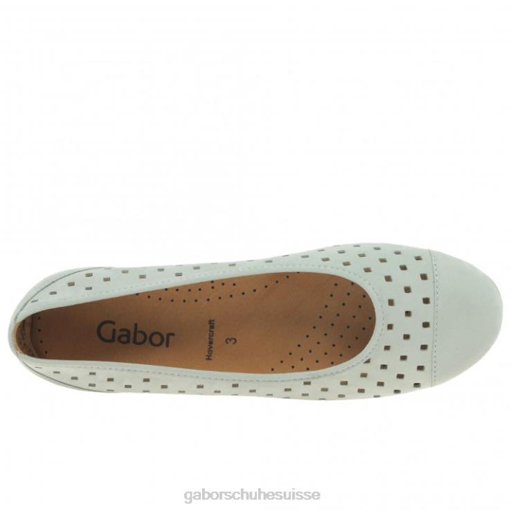 femmes nubuck menthe chaussure VZ0VT320 chaussures décontractées à volants et détails perforés Gabor