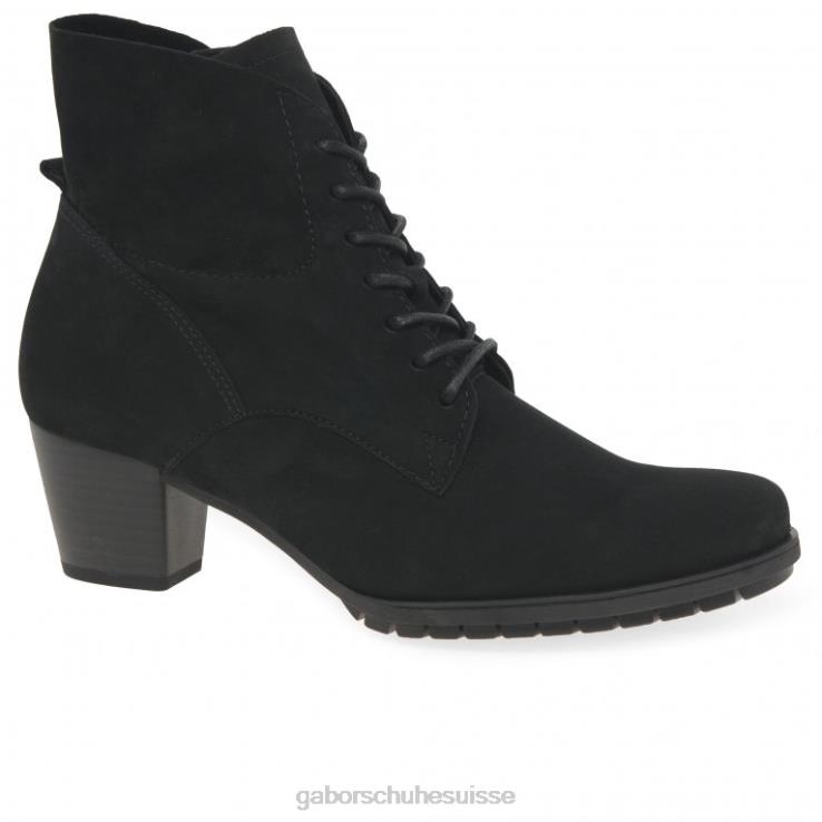 femmes nubuck noir chaussure VZ0VT247 bottines optimales Gabor