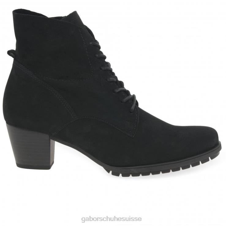 femmes nubuck noir chaussure VZ0VT247 bottines optimales Gabor