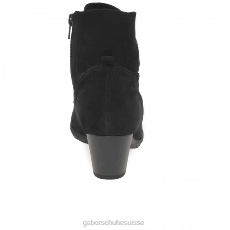 femmes nubuck noir chaussure VZ0VT247 bottines optimales Gabor