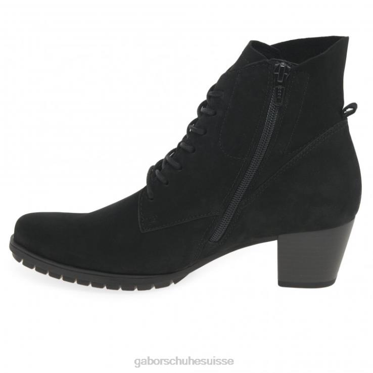 femmes nubuck noir chaussure VZ0VT247 bottines optimales Gabor