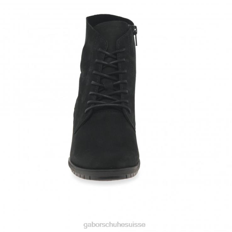 femmes nubuck noir chaussure VZ0VT247 bottines optimales Gabor
