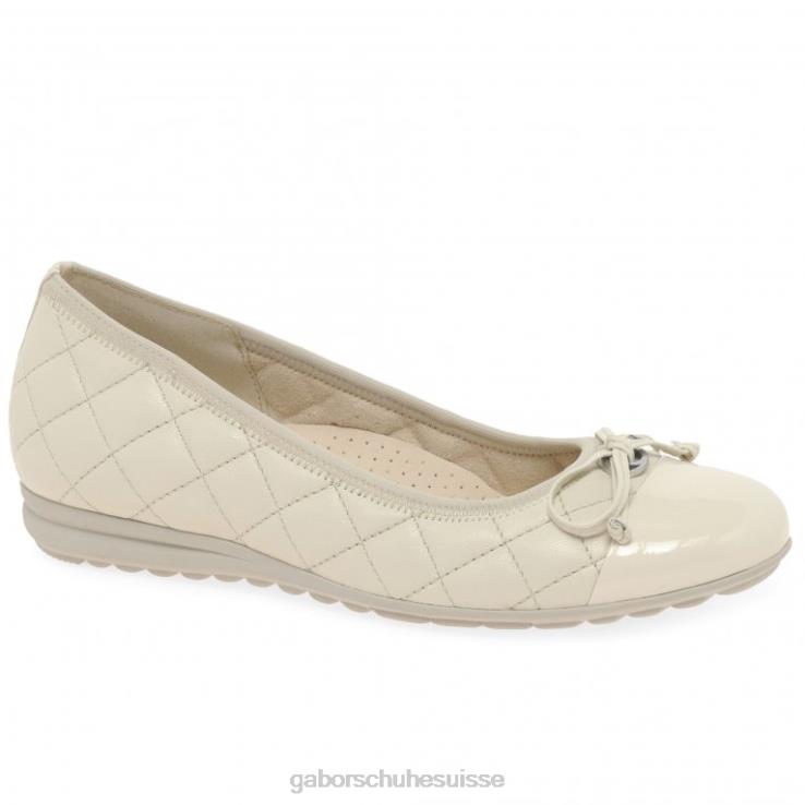 femmes panna/brevet chaussure VZ0VT12 ballerines perce-neige Gabor