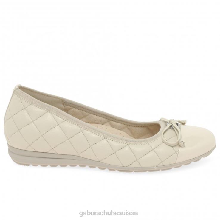 femmes panna/brevet chaussure VZ0VT12 ballerines perce-neige Gabor