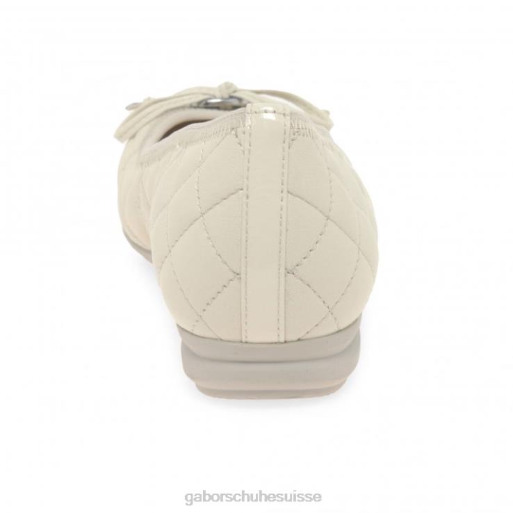 femmes panna/brevet chaussure VZ0VT12 ballerines perce-neige Gabor