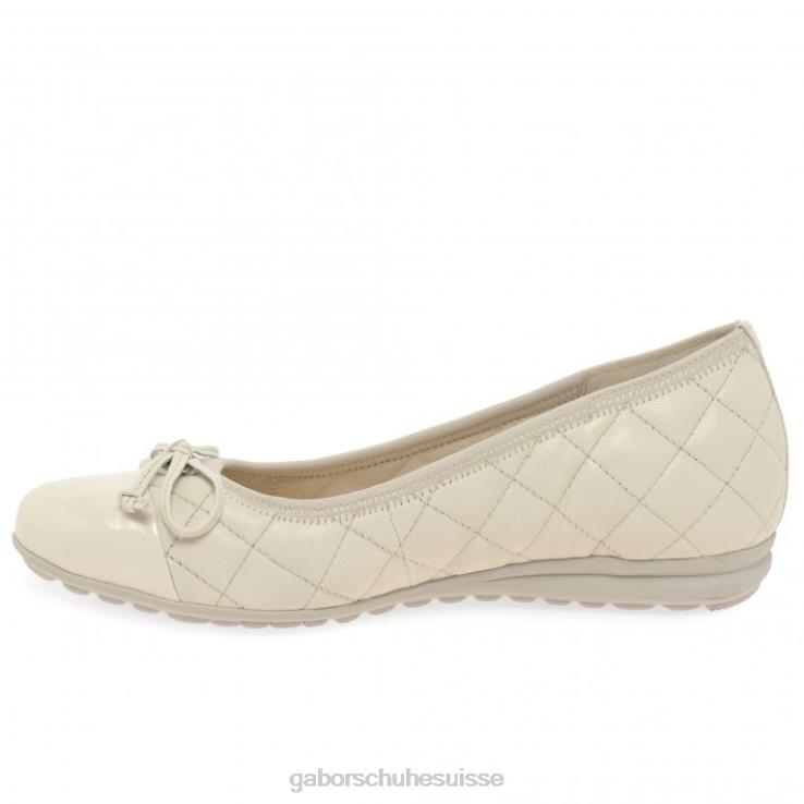 femmes panna/brevet chaussure VZ0VT12 ballerines perce-neige Gabor