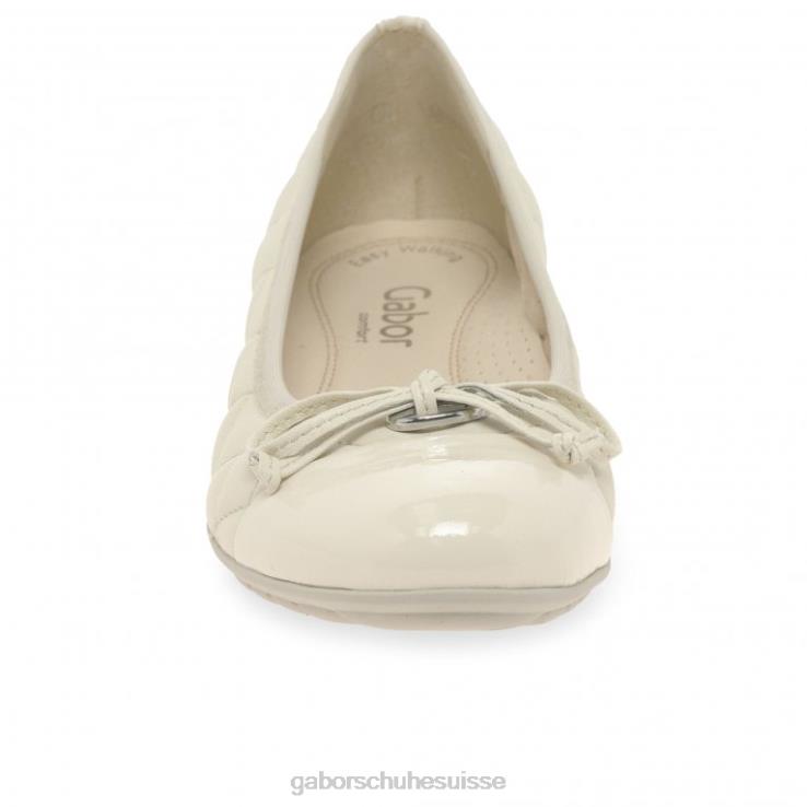 femmes panna/brevet chaussure VZ0VT12 ballerines perce-neige Gabor