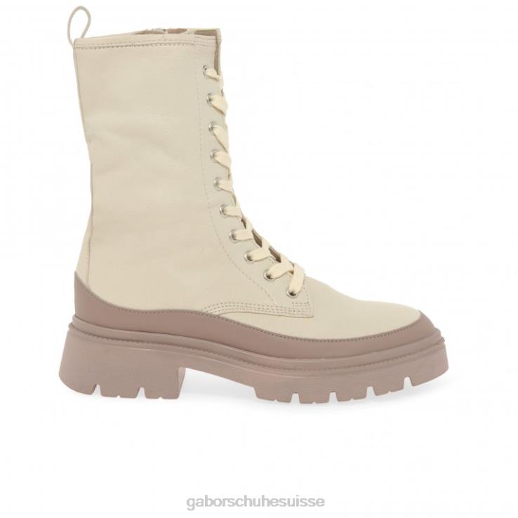 femmes panna/nu foncé chaussure VZ0VT245 bottes motardes leora Gabor