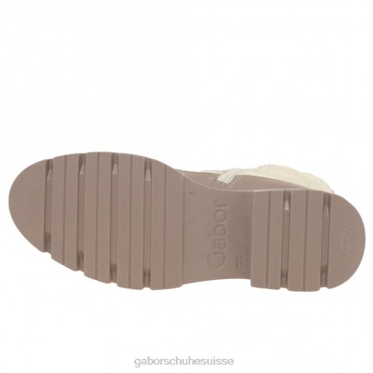 femmes panna/nu foncé chaussure VZ0VT245 bottes motardes leora Gabor