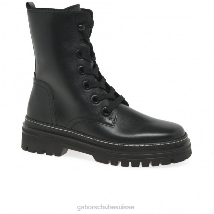 femmes point noir/blanc chaussure VZ0VT232 bottes militaires de Gênes Gabor